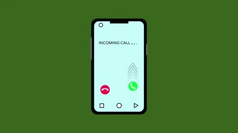 Phone Ringing Animation Green Screen