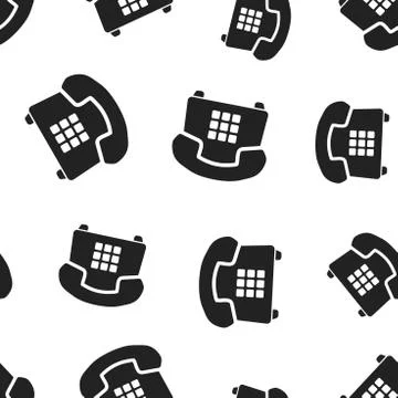 Phone seamless pattern background. Business flat vector illustration. Old vin 스톡 일러스트