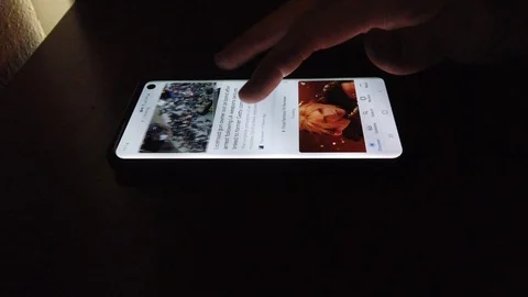 Phone Search in Dark Stock Footage 111308015