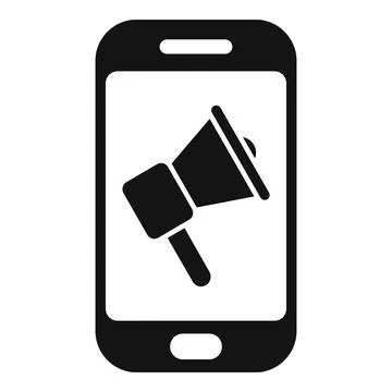 Phone search engine icon simple vector. Global seo Stock Illustration