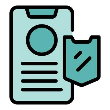 Phone secured icon vector flat イラスト素材