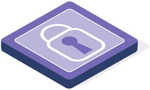 Phone security system application, mobile app for smartphone. Lock, padlock Stock Illustration