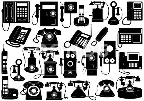 Phone Set Stock Illustration