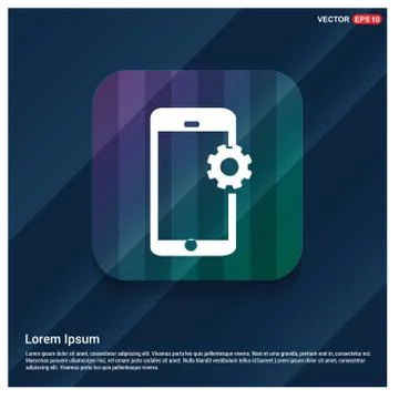 Phone with Setting icon Stock Illustration