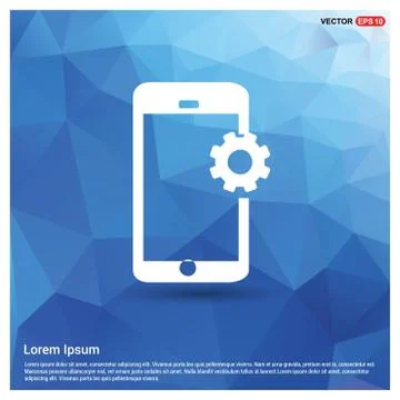 Phone with Setting icon 스톡 일러스트