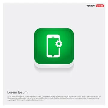 Phone with Setting icon Stock Illustration