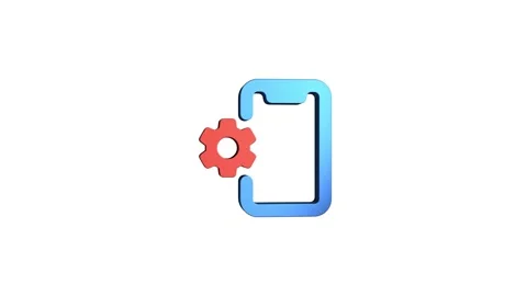 Phone settings 3D rendering rotating gear mechanism wheel for teamwork succ.. Stock Footage 313465690