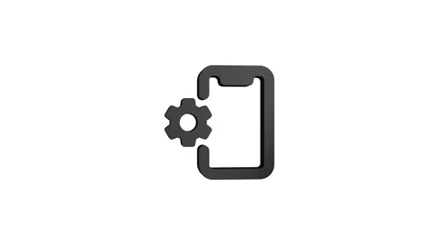 Phone settings 3D rendering rotating gear mechanism wheel for teamwork succ.. Stock Footage 313465700