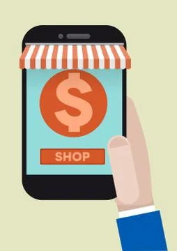 Phone shopping Stock-Illustration