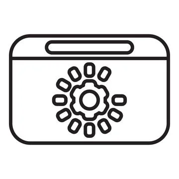Phone showing rotating gear loading, update or refresh icon Stock Illustration