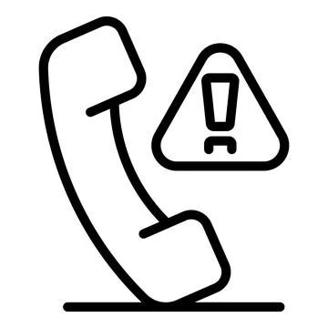 Phone showing warning alert notification, important call, emergency contact Stock Illustration