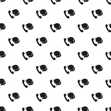 Phone sign and support speech bubbles pattern Illustrazione stock