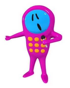 The phone - singer Stock Illustration