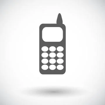 Phone single flat icon Stock Illustration