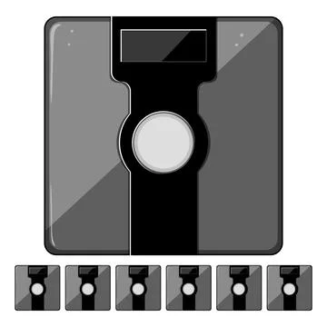 Phone smart weights cartoon vector graphic Stock Illustration