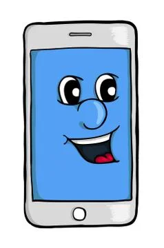 Phone with smile Stock Illustration