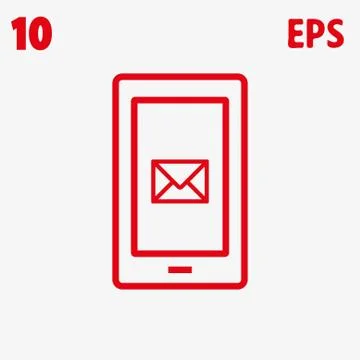 Phone sms icon stock vector illustration flat design Stock Illustration