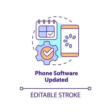 Phone software updated concept icon Stock-Illustration