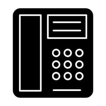 Phone solid icon. Telephone vector illustration isolated on white. Old telephone Illustrazione stock