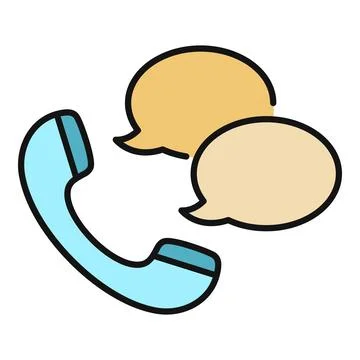 Phone with speech bubbles showing communication concept Stock Illustration