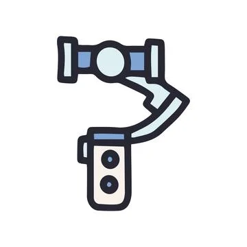 Phone stabilizer color vector doodle simple icon Stock Illustration