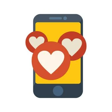 Phone subscribe like icon flat vector. Email message 库存插图