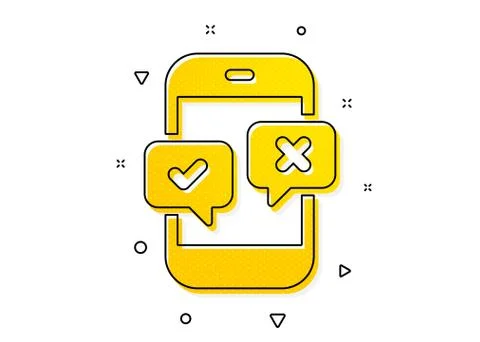 Phone survey icon. Select answer sign. Vector Stock Illustration