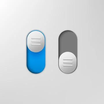 Phone switch icon. On off toggle for design applications. Phone vector slider Stock Illustration