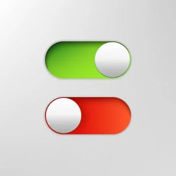 Phone switch icon. On off toggle for design applications. Phone slider bar. Illustrazione stock