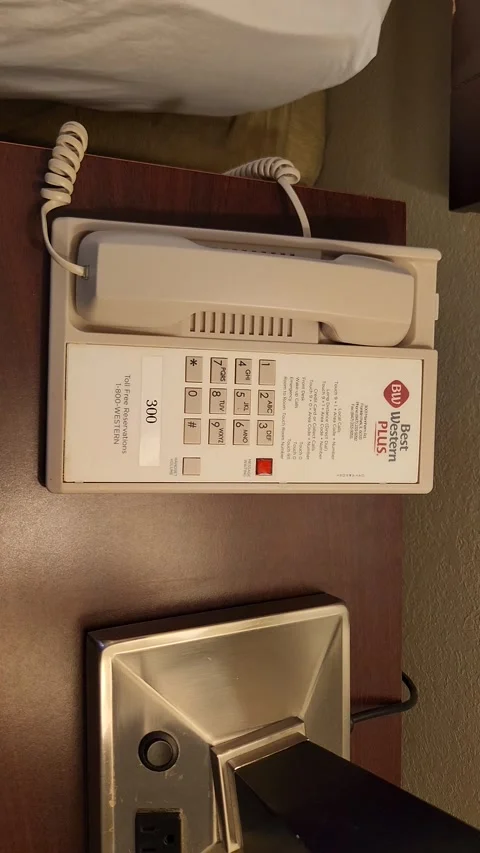 Phone On Table Hotel Room 스톡 동영상 230997852