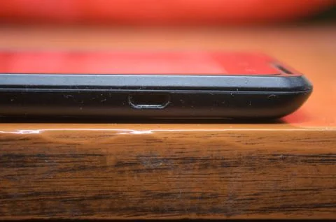 Phone on table Stock Photos