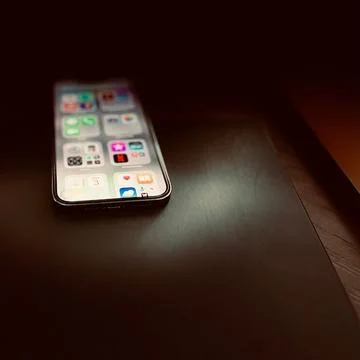 Phone on the table Stock Photos