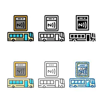 Phone tapping object nfc modern technology color icon vector Stock Illustration