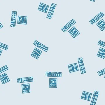 Phone tapping object nfc technology glyph seamless pattern Stock Illustration