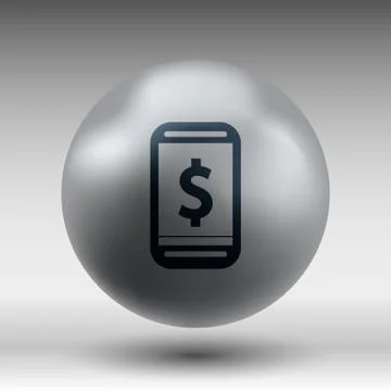 Phone tariff plan cost icon money spending financial cash Stock Illustration
