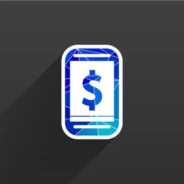 Phone tariff plan cost icon money spending financial cash Stock Illustration
