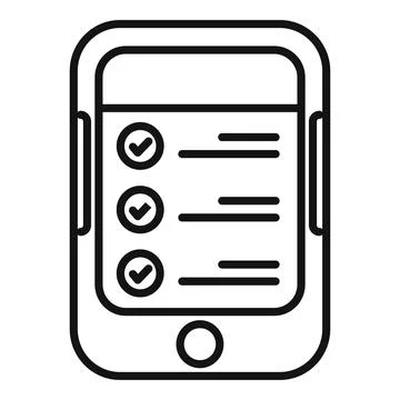 Phone task schedule icon outline vector. Person calendar Stock Illustration