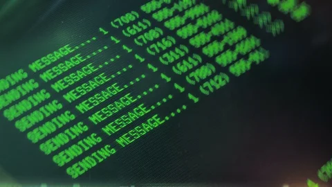 Phone text records, phone data monitored, spyware, automatic text, spamming Video stock 108531755