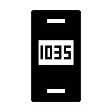 Phone Time Icon Stock Illustration