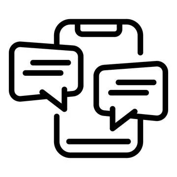 Phone tips icon, outline style Stock Illustration