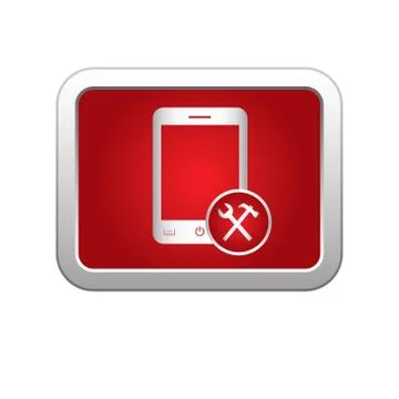 Phone tools icon red Stock Illustration
