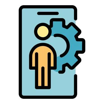 Phone tutorial icon vector flat Stock Illustration