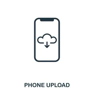 Phone Upload icon. Flat style icon design. UI. Illustration of phone upload icon Stock Illustration