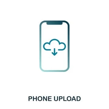 Phone Upload icon. Flat style icon design. UI. Illustration of phone upload icon Stock Illustration