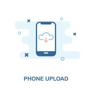 Phone Upload icon. Simple element illustration. Phone Upload pixel perfect icon Stock Illustration