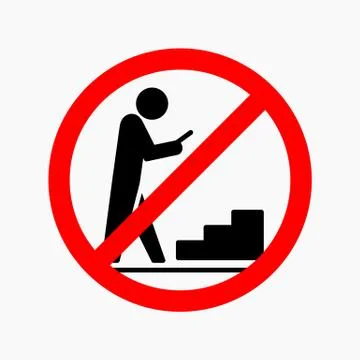 Phone using not allowed sign flat vector illustration Stock Illustration