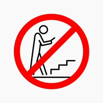 Phone using not allowed sign flat vector illustration Stock Illustration