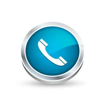 Phone vector icon, button Stock Illustration