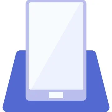 Phone vector icon isolated blank screen cellphone Stock Illustration