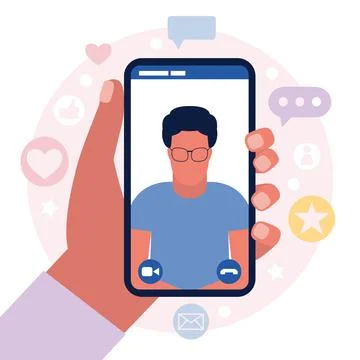 Phone video call Illustration